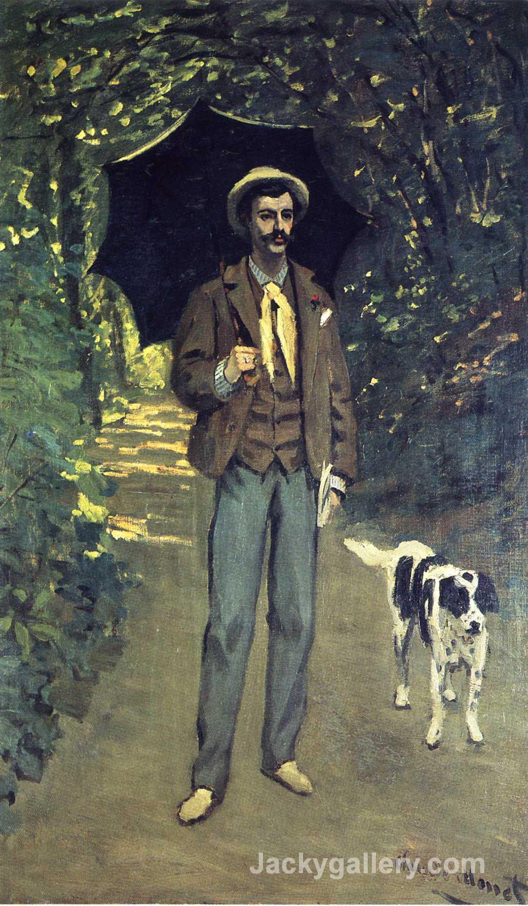 Victor Jacquemont Holding a Parasol by Claude Monet paintings reproduction